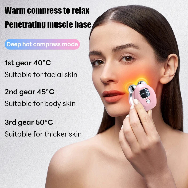 Portable Face Massager with Digital Display