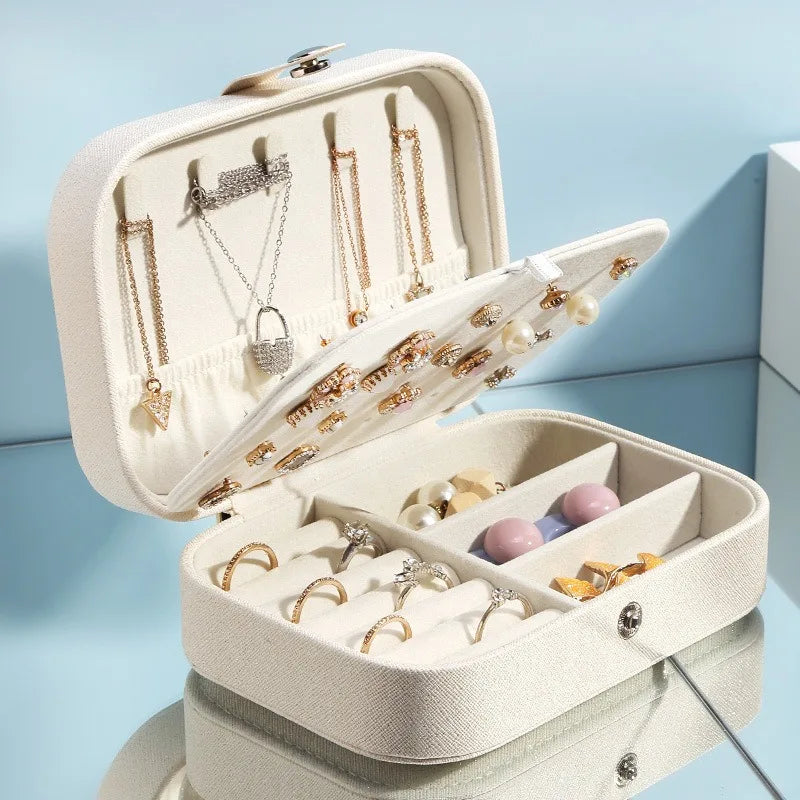 Double Layer Travel Jewelry Storage Box