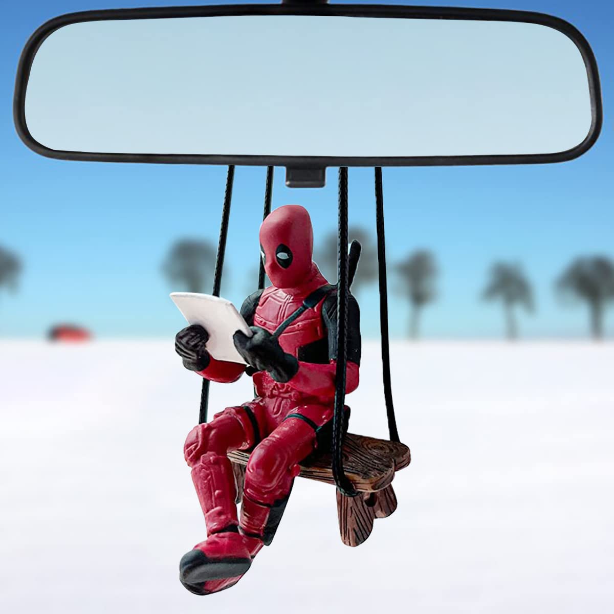 Deadpool Booking Reading Car Decor