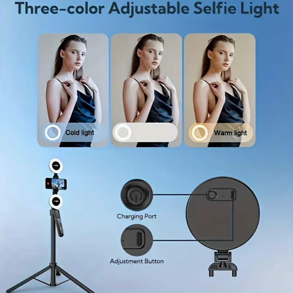 Selfie Stick Tripod with Light