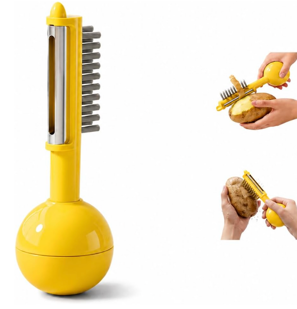 3 In 1 Multifunctional Vegetable Fruit Peeler Brush