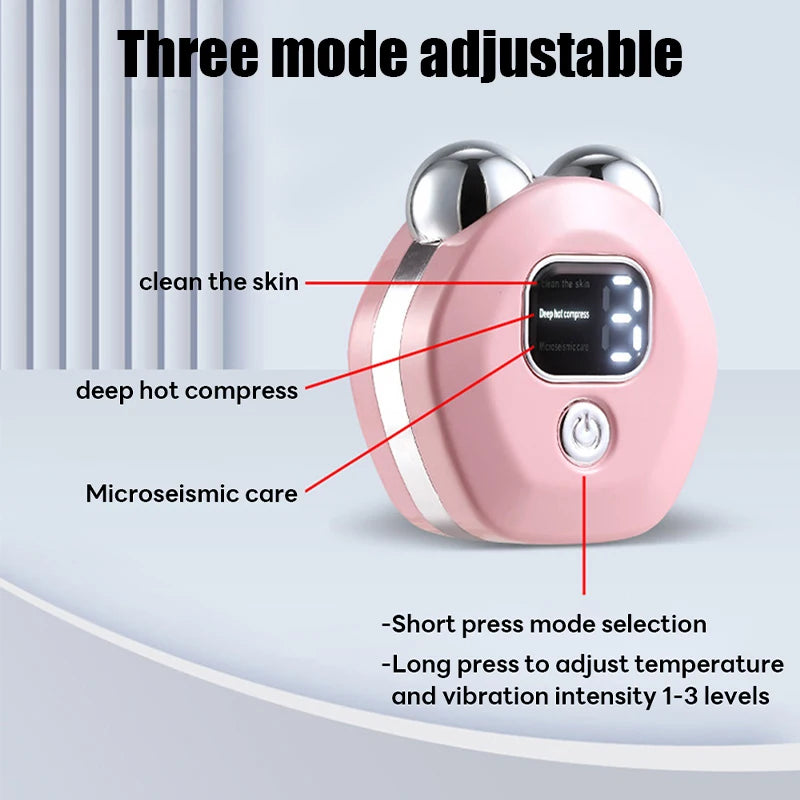 Portable Face Massager with Digital Display