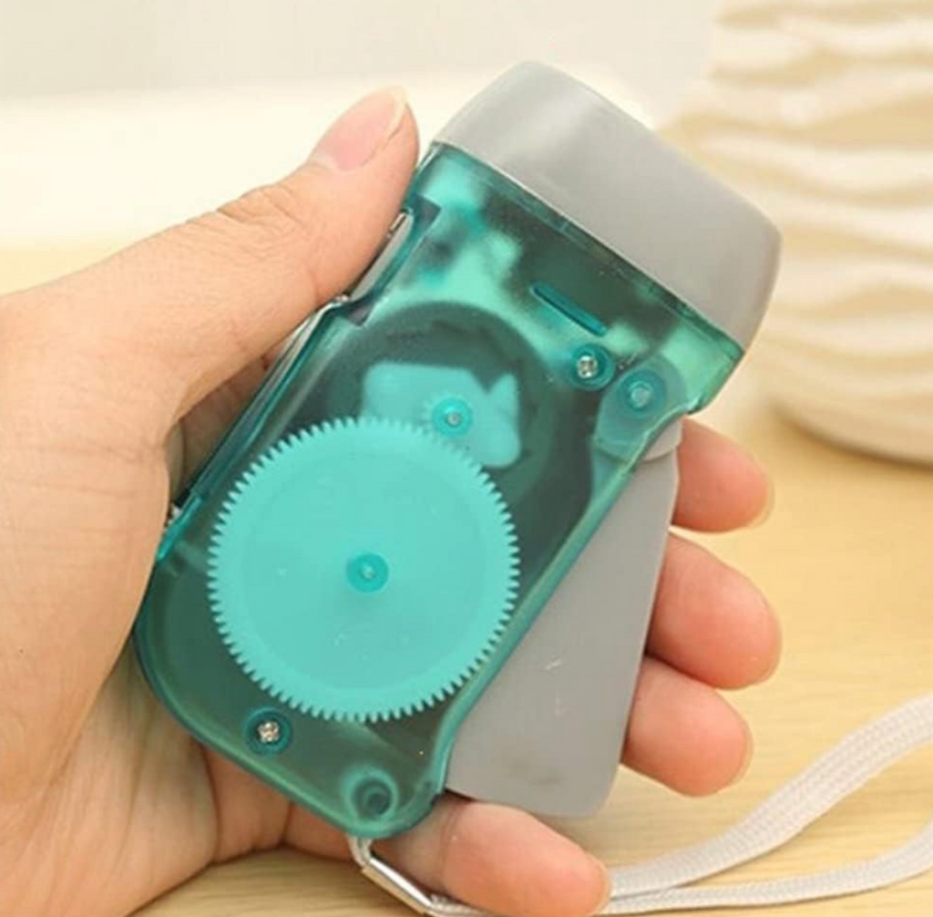 Hand Crank Flashlight with Dual LED