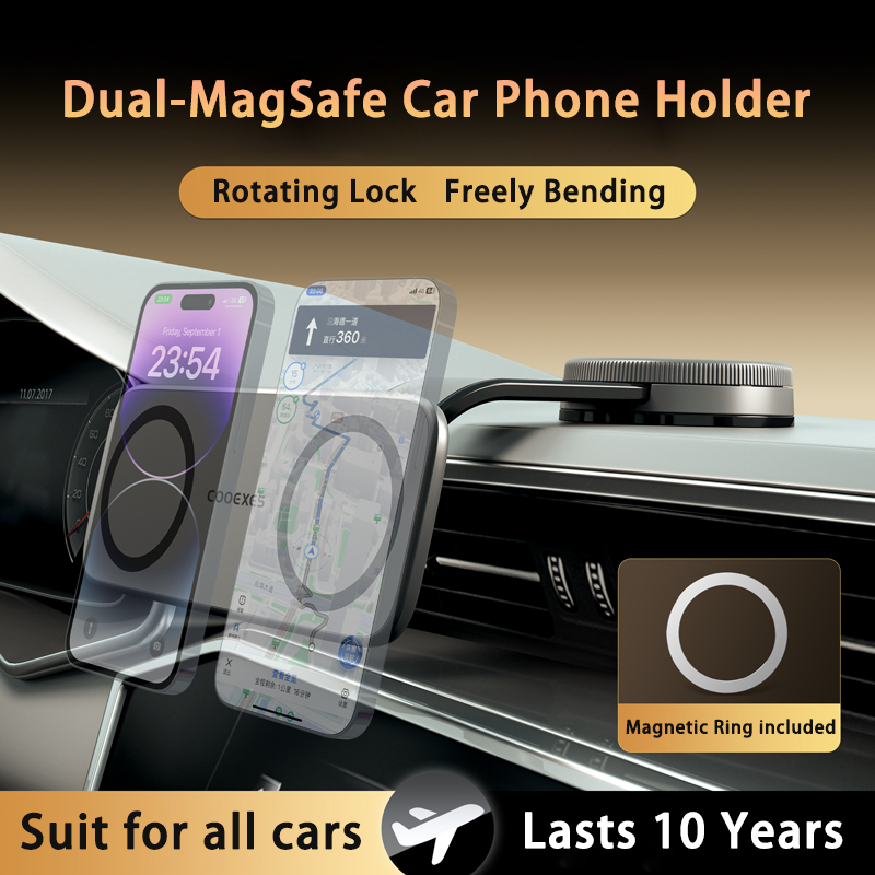360 Rotate Dual Magsafe Car Phone Holder