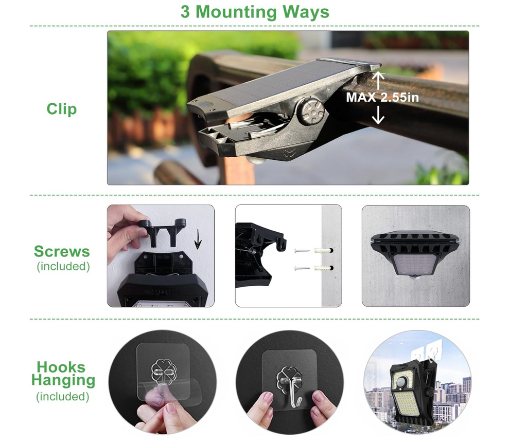 Solar Clip Camping Light