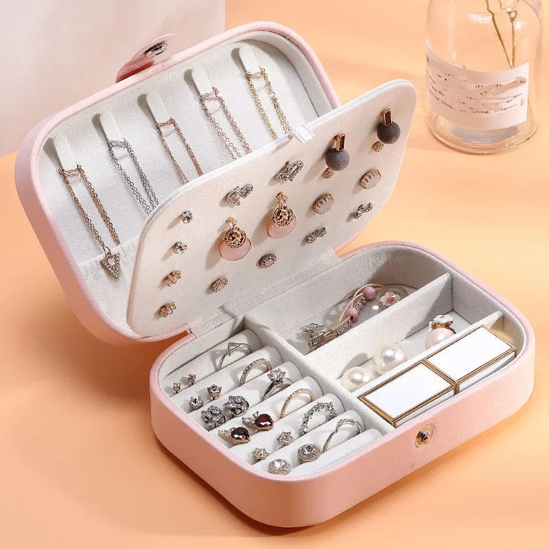 Double Layer Travel Jewelry Storage Box
