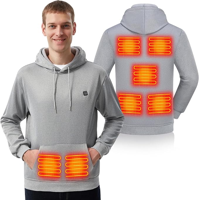 Electric Heating Sweatshirt With Fleece Lining