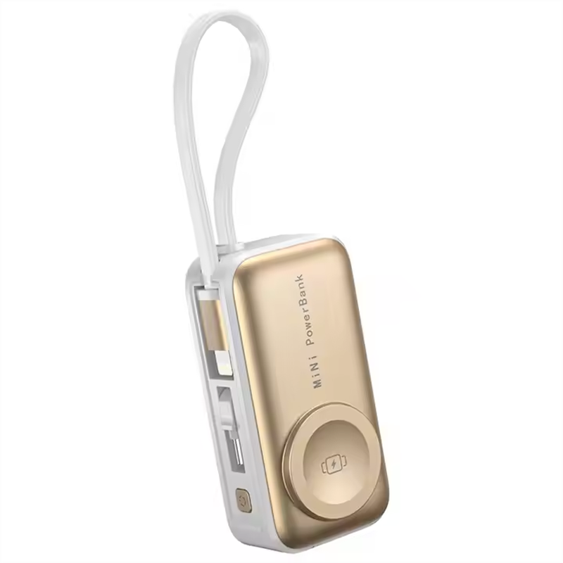 3 In 1 Built In Cable Capsule Power Bank