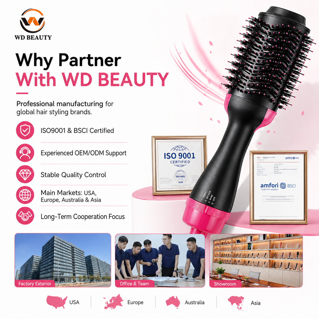 Electric Hot Air Hair Dryer Brush & Volumizer