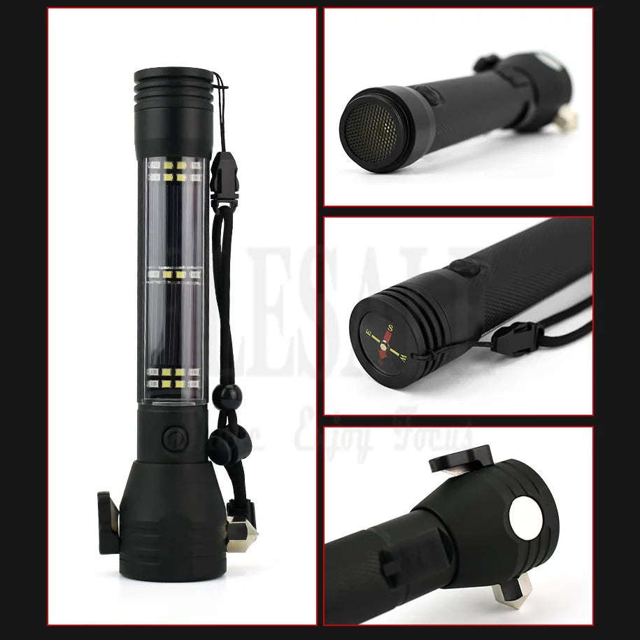 7 in 1 Multi Tool Rechargeable Solar Flashlight