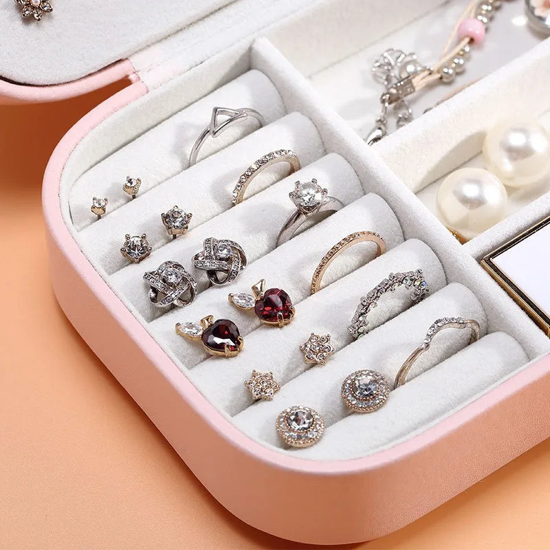 Double Layer Travel Jewelry Storage Box