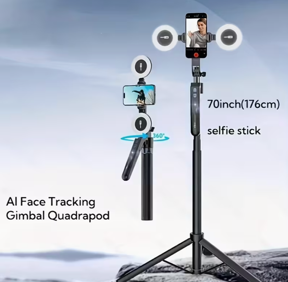 Selfie Stick Tripod with Light