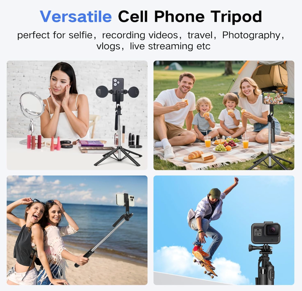 Selfie Stick Tripod with Light