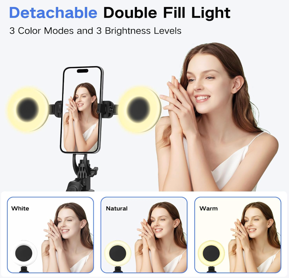 Selfie Stick Tripod with Light